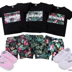 Floral Summer Tee & Shorts Set Green - Youngsters Clothing Co Floral Summer Tee & Shorts Set Green - Youngsters Clothing Co