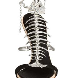 Giuseppe Zanotti Women’s Crystal Fishbone High Heel Strappy Sandal #3 Giuseppe Zanotti Women’s Crystal Fishbone High Heel Strappy Sandal #3