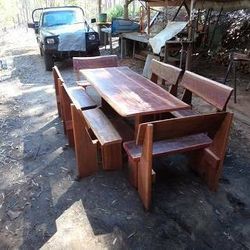7 Piece Rustic Bush timber Dining Setting #3 7 Piece Rustic Bush timber Dining Setting #3