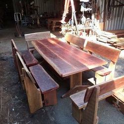 7 Piece Rustic Bush timber Dining Setting 7 Piece Rustic Bush timber Dining Setting