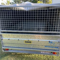 2021 Hans 7 x 5 trailer with cages and vinyl cover #3 2021 Hans 7 x 5 trailer with cages and vinyl cover #3