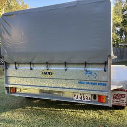 2021 Hans 7 x 5 trailer with cages and vinyl cover #2 2021 Hans 7 x 5 trailer with cages and vinyl cover #2