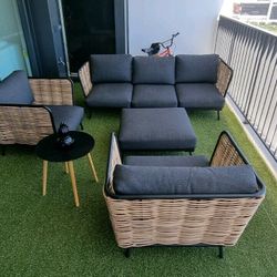 Large genuine wicker outdoor set from Domayne. Like new. #2 Large genuine wicker outdoor set from Domayne. Like new. #2