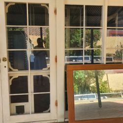 Colonial doors with one set of flywire wooden doors for one set of the #2 Colonial doors with one set of flywire wooden doors for one set of the #2