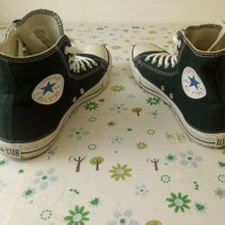 Wanted: WANTED:Original Early 2010s Black/White Converse High Tops #2 Wanted: WANTED:Original Early 2010s Black/White Converse High Tops #2