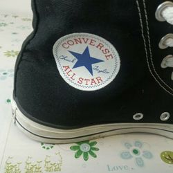 Wanted: WANTED:Original Early 2010s Black/White Converse High Tops #3 Wanted: WANTED:Original Early 2010s Black/White Converse High Tops #3