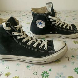 Wanted: WANTED:Original Early 2010s Black/White Converse High Tops Wanted: WANTED:Original Early 2010s Black/White Converse High Tops