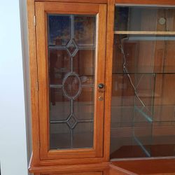 Used Solid Wood TV Entertainment Wall Cabinet Unit #2 Used Solid Wood TV Entertainment Wall Cabinet Unit #2