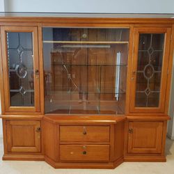 Used Solid Wood TV Entertainment Wall Cabinet Unit Used Solid Wood TV Entertainment Wall Cabinet Unit