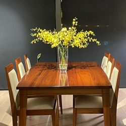 Bespoke blackwood dining table with eight chairs Bespoke blackwood dining table with eight chairs