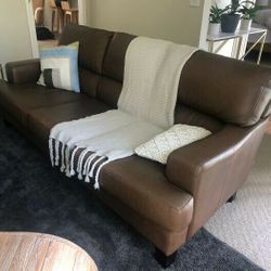 Moran Leather 3 seater, chair and ottoman Moran Leather 3 seater, chair and ottoman