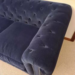 Coco Republic Dark Blue/Navy Velvet 3-Seaters Chesterfield Lounges #3 Coco Republic Dark Blue/Navy Velvet 3-Seaters Chesterfield Lounges #3
