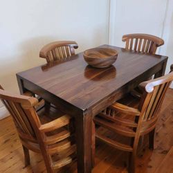 Solid timber 4 seater dining setting Solid timber 4 seater dining setting